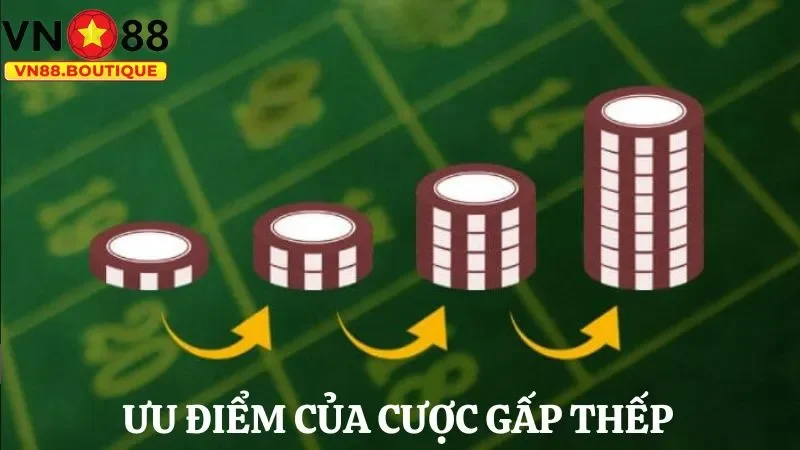 Hình thức cược chiến thuật gấp thếp có nhiều ưu điểm